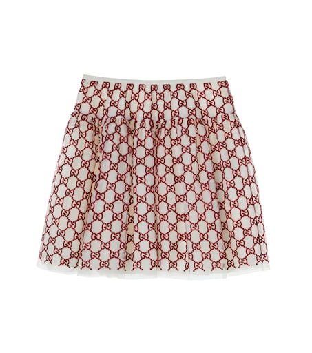 GG embroidered skirt in white - Gucci Kids | Mytheresa