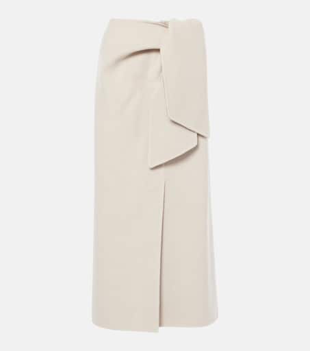 スカート MAX MARA BEIGE SILK OMBROSA SKIRT P00976145.jpg