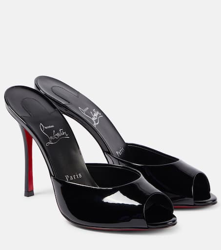 【Christian Louboutin】 Me Dolly 100 mirrored leather mules Me Dolly 100 mirrored leather mules in gold - Christian
