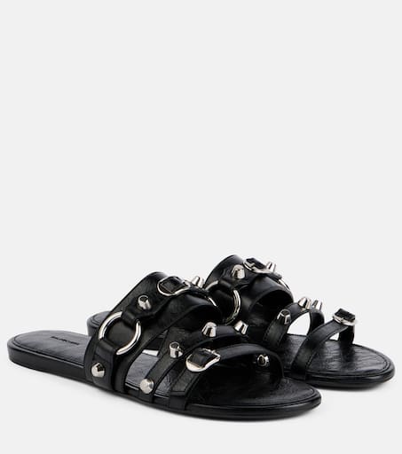 Leather sandals in black - Balenciaga | Mytheresa