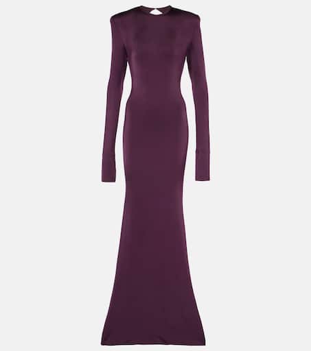 ワンピース VICTORIA BECKHAM Women Long Skirts 1125WDR005195C9143 Purple Open-back gown in purple - Victoria Beckham | Mytheresa