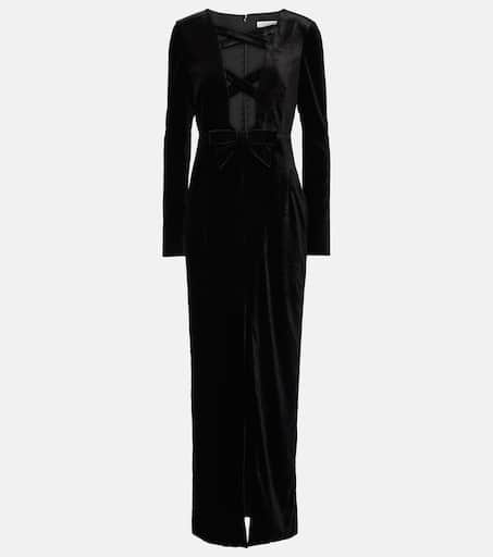Velvet maxi dress in black - Alessandra Rich | Mytheresa