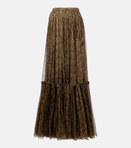 スカート SAINT LAURENT Paisley skirt Multicolor Saint Laurent Lightweight Tiered Paisley Skirt In Multicolor