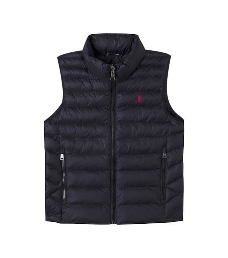 Technical puffer vest in black - Polo Ralph Lauren Kids | Mytheresa