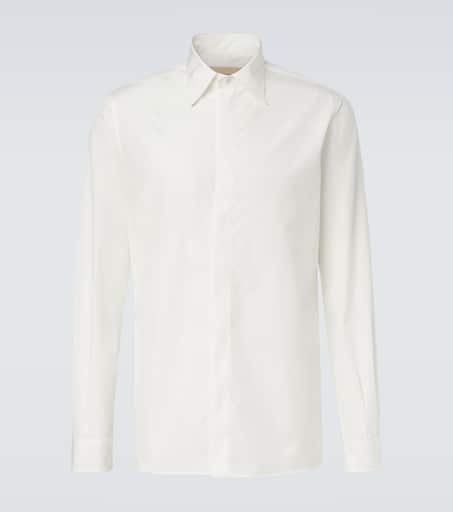 Cotton poplin shirt in white - Valentino | Mytheresa