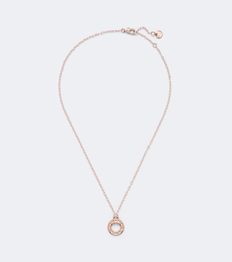 Iconica 18kt rose gold pendant necklace with diamonds
