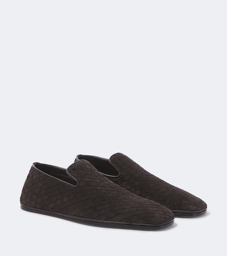 Palazzo Intrecciato suede slip-on shoes