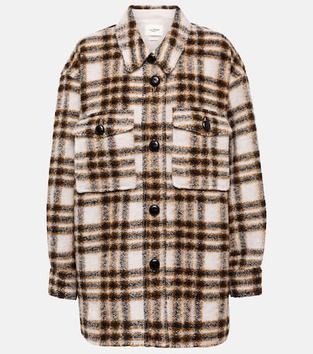 【関税&送料込】Marant Etoile Shirt Jacket Harveli Harveli checked shirt jacket in multicoloured - Marant
