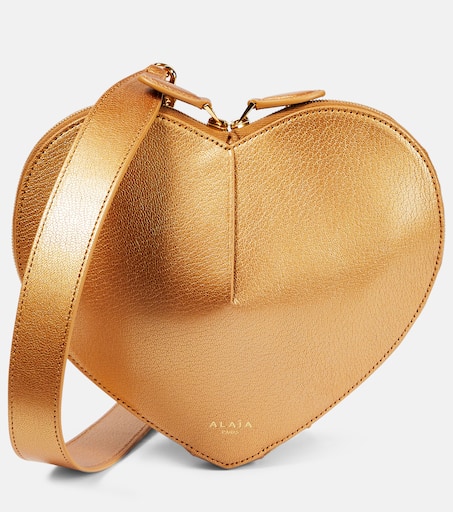 【関税&送料込】Alaia Le Coeur Suede And Leather Shoulder Ba Le Cœur embellished suede shoulder bag in black - Alaia