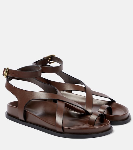 A.Emery A.Emery Jalen Slim Leather Sandals, Brown — summer 2026 fashion trend