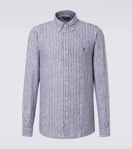 Striped linen shirt in blue - Polo Ralph Lauren | Mytheresa