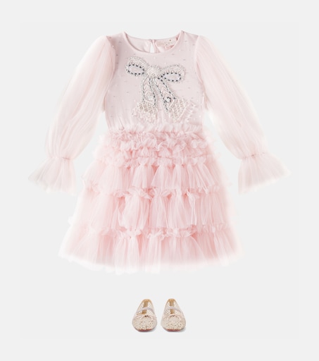 Christian Louboutin Kids 바발렛 장식 발레 플랫