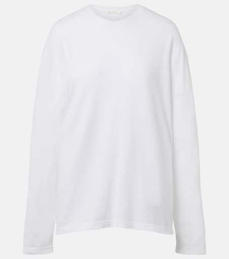 抜け感エリート【THE ROW】大人ミニマル Kabira Top ホワイト Kabira Top White in Cotton – The Row