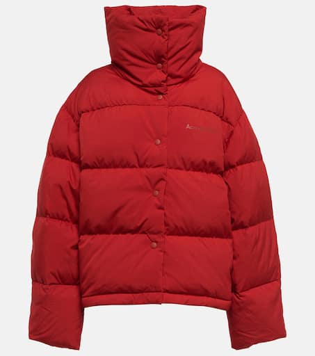 関税送料込み【ACNE STUDIOS】Logo Puffer Jacket in Porcelain Acne Studios Puffer Jacket in Sky Blue | FWRD