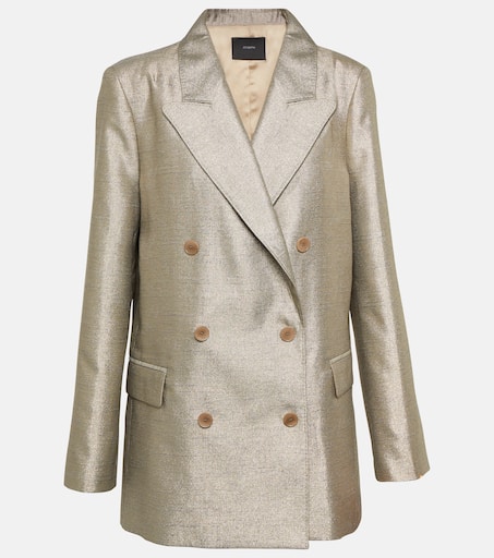 ジャケット Chain Trimmed Satin Blazer Chapone metallic oversized blazer in silver - Joseph | Mytheresa