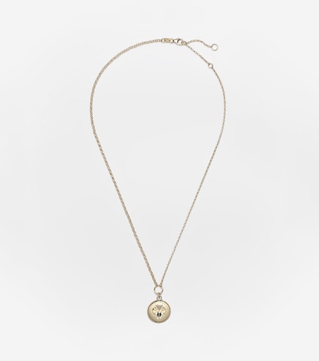 Protection 18kt gold pendant necklace with diamonds
