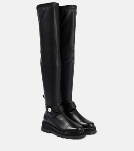 Meena leather over-the-knee boots in black - Jimmy Choo | Mytheresa