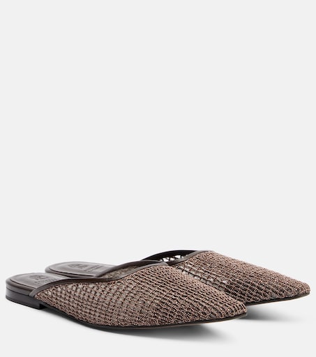 Ballerines Plates Brunello Cucinelli En Shearling Marron - Taille 39 (8.5 US) - Neuves Dans Boîte - Rare