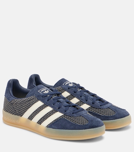 Gazelle Indoor suede-trimmed sneakers in blue - Adidas | Mytheresa