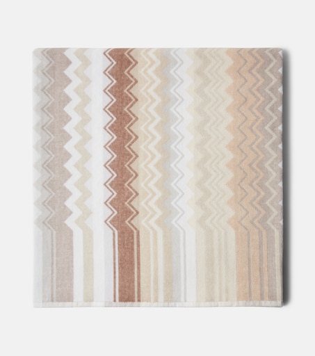 Giacomo Zigzag cotton terry bath sheet in beige - Missoni | Mytheresa