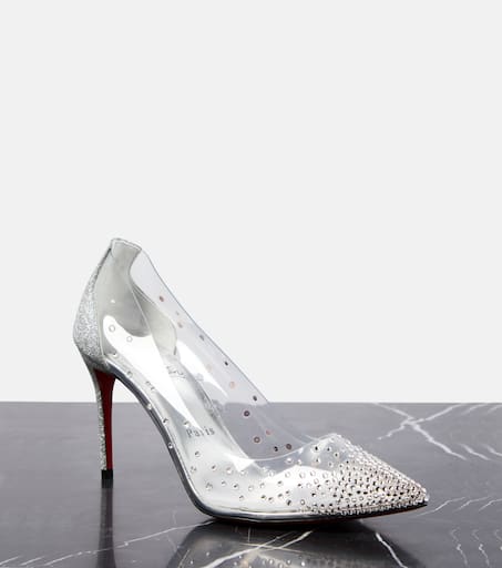 Degrastrass clear clearance embellished pump
