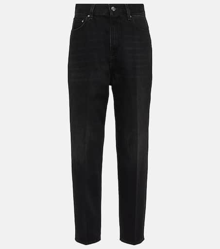 【TOTEME】Crop tapered denim pants/追跡可能/全国送料無料 Toteme Tapered-Leg Mid-Rise Denim Jeans - Bergdorf Goodman