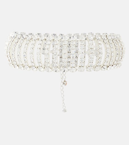 Crystal-embellished choker in metallic - Magda Butrym