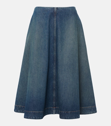 【送料&関税込】Khaite Renta Midi Skirt Renta denim midi skirt in blue - Khaite | Mytheresa