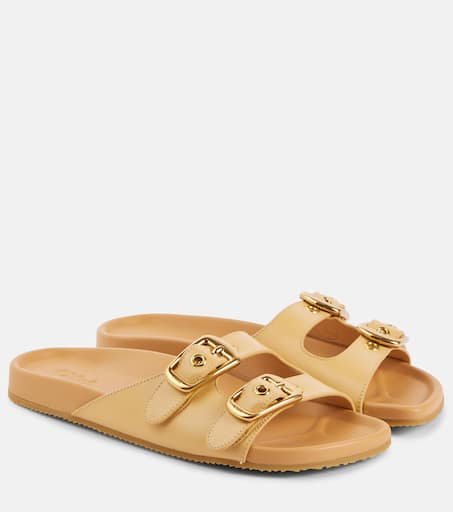 サンダル・ミュール Chloe Polly Slide Sandals In Glossy Leather Chloé Polly Slides | italist