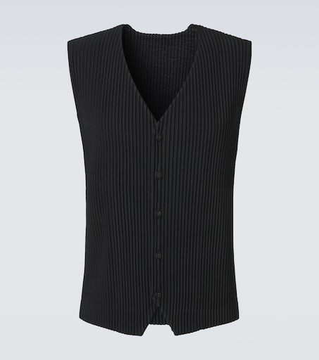 Basics pleated vest in black - Homme Plisse Issey Miyake | Mytheresa