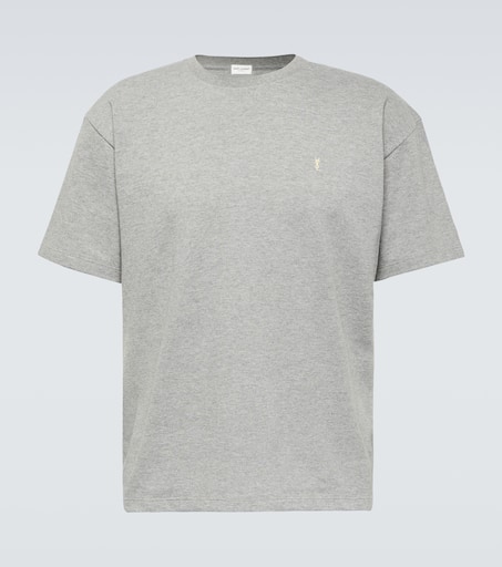 サンローラン ピケ CASSANDRE Tシャツ グレー Cassandre T-Shirt in Piqué | Saint Laurent | YSL US