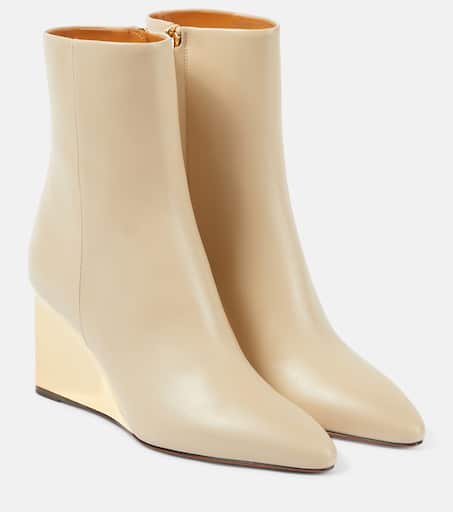Cream wedge on sale boots