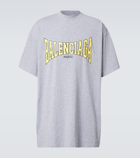 Tシャツ・カットソー BALENCIAGA Grey Cotton Shoe Bag Top Women's Shoe Bag Top in Grey | Balenciaga US