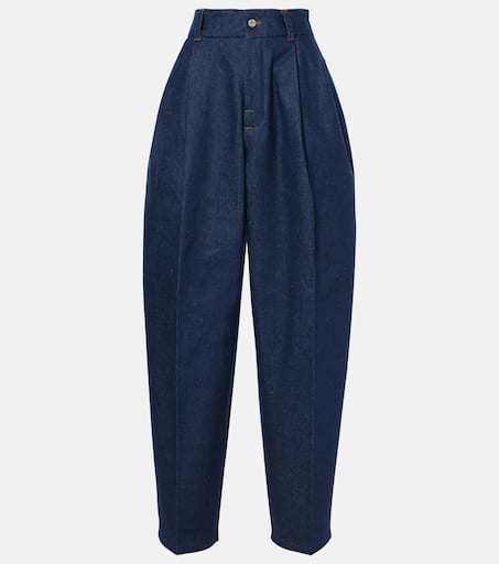 Le De-Nîmes Curzio tapered jeans in blue - Jacquemus | Mytheresa