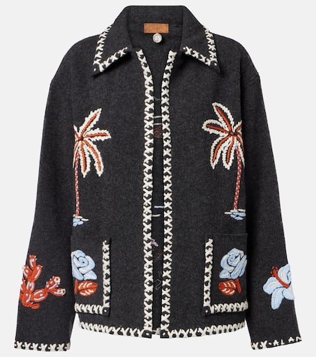 Remember Me virgin wool jacket in grey - Alanui | Mytheresa