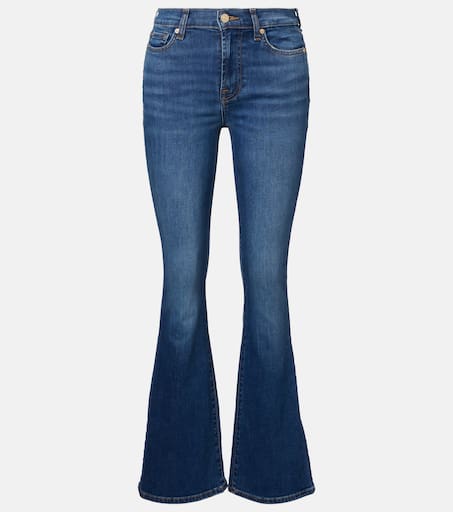 Mid-rise flared jeans in blue - 7 For All Mankind | Mytheresa