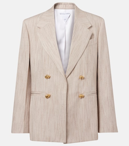 コート Bottega Veneta Pink wool blend coat Bottega Veneta Coat in Balloon | FWRD