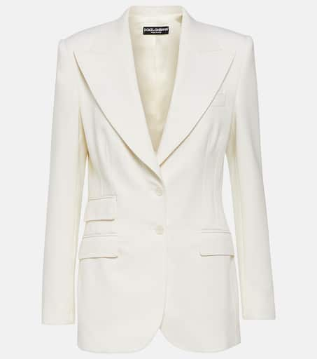 Wool-blend blazer in white - Dolce Gabbana