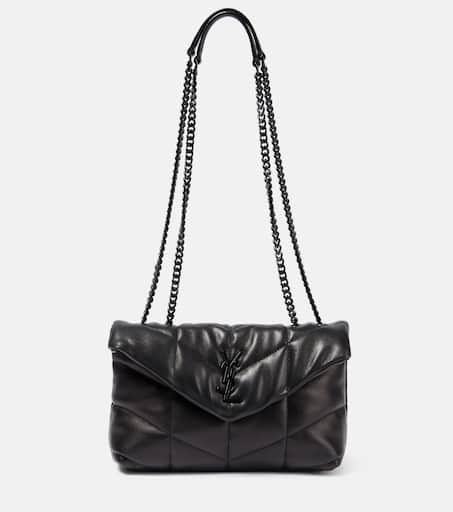 ★大人アイテム【SAINT LAURENT】PUFFER MESSENGER BAG BLACK Saint Laurent Quilted Nylon Puffer Shoulder Bag | italist