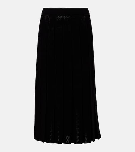ワンピース TORY BURCH Women Mid Skirts 170760 001 BLACK Pierced Peep-Toe Slingback: Women's Designer Heels | Tory Burch
