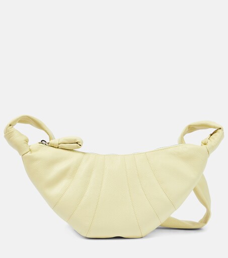 Croissant Small Leather Shoulder Bag in Yellow - Lemaire | Mytheresa