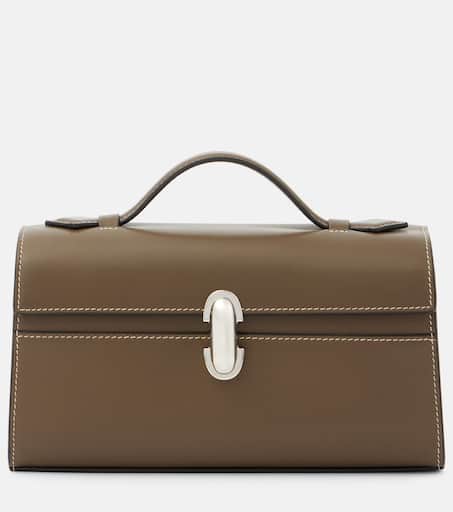 【関税込み】Savette ブラウン Symmetry Pochette バッグ SAVETTE Symmetry Pochette leather tote | NET-A-PORTER
