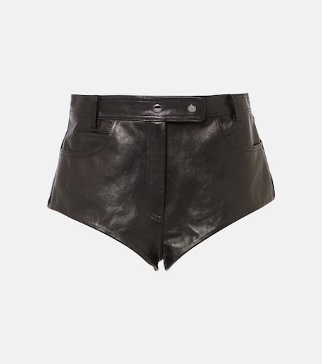 ショートパンツ MAGDA BUTRYM Women Shorts  Burmudas 196425 BLACK Black Suede shorts in brown - Magda Butrym | Mytheresa