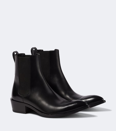 NWT TOM FORD Edgar Leather Chelsea Boot in Black size UK 10.5 / US 11 TOM FORD Edgar Black Brushed Leather Chelsea Boots New  main image 2