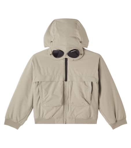 Goggle hooded jacket in grey - C P Company Kids | Mytheresa