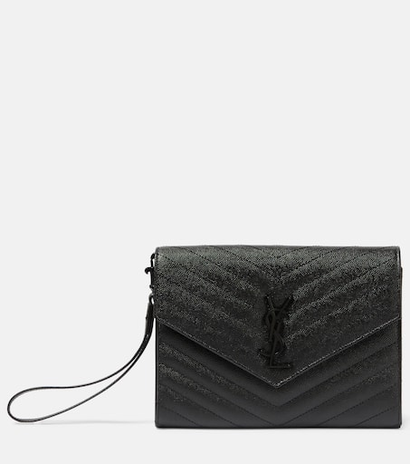 ヘアアクセサリー Saint Laurent Black Cassandre chain clutch bag Saint Laurent Cassandre Chain Pouch in Lambskin | Saks Fifth