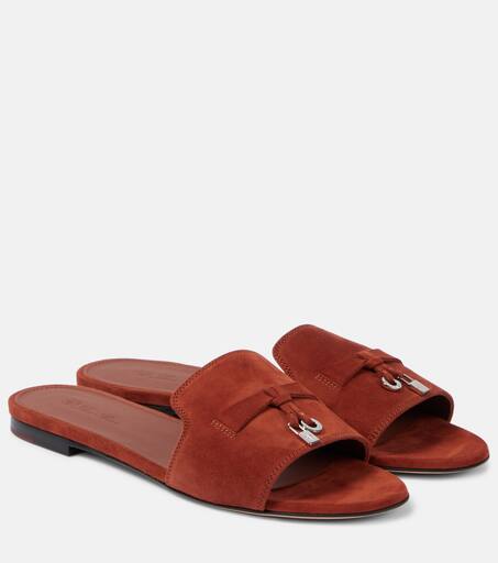 サンダル・ミュール Loro Piana Summer Charms Flat Suede Sandals P00935754.jpg