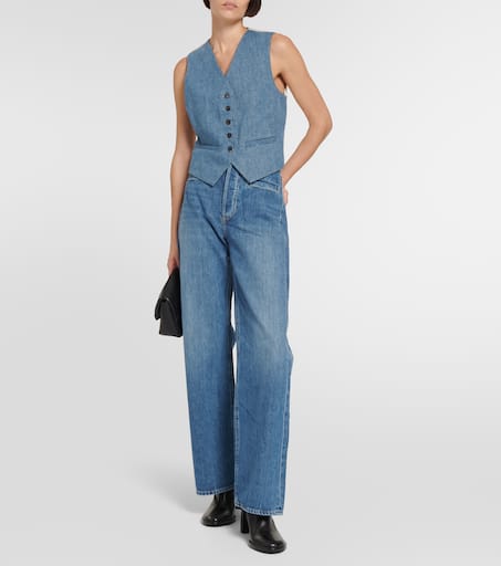 Denim sales gaucho jumpsuit