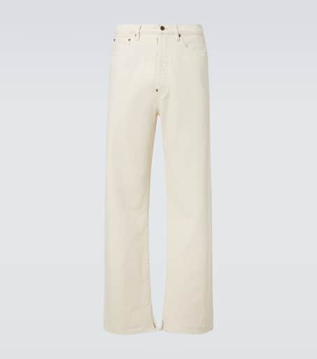 パンツ MAISON MARGIELA Women Straight Pants S51LA0163 WHITE High-rise straight leg jeans in white - Maison Margiela
