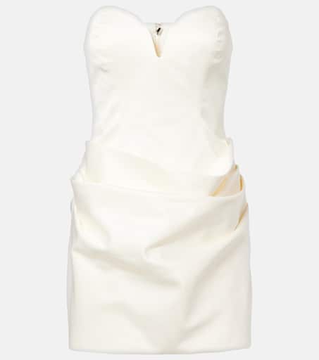 Draped bustier dress in white - Rotate | Mytheresa